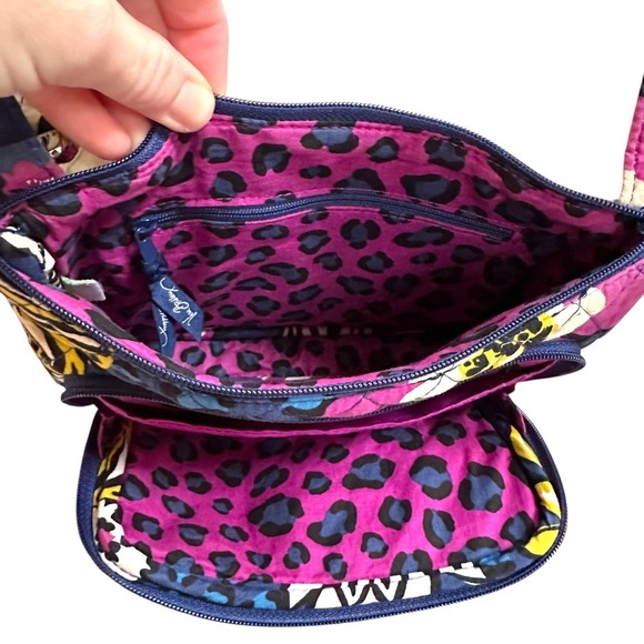 Vera Bradley Little Hipster Crossbody Bag African Violet Quilted Blue Womens - Picture 10 of 14